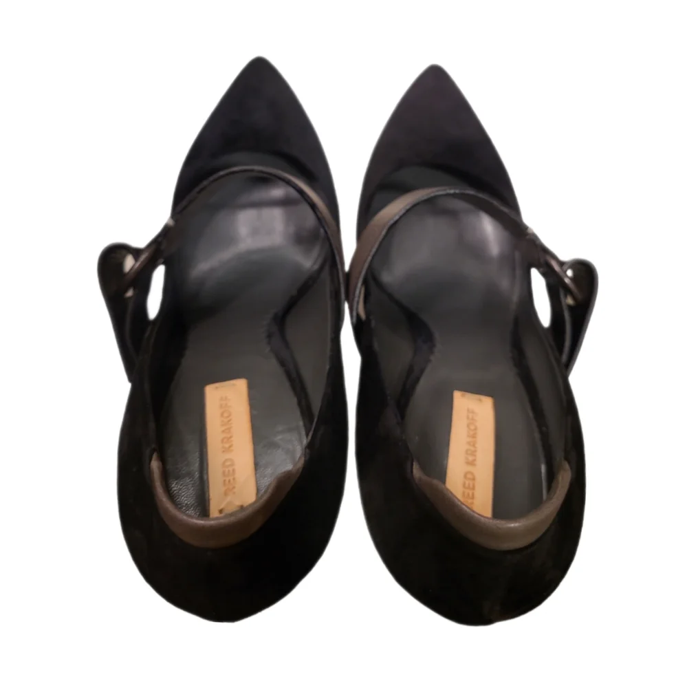 REED KRAKOFF | Winter‎ Black Suede Stilettos in Size EU 38.5